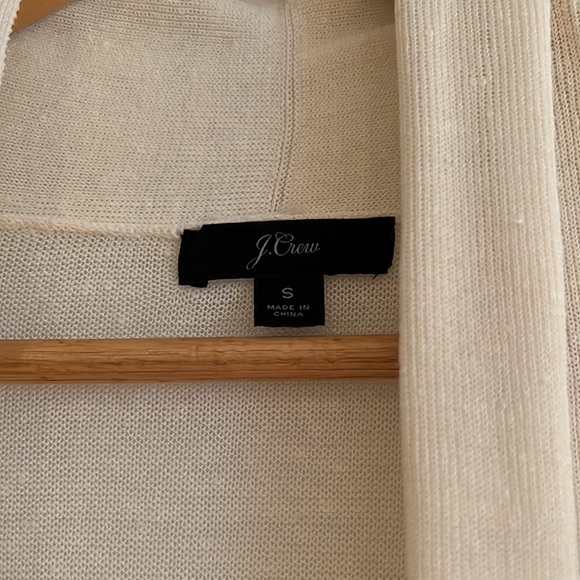 J. Crew cream linen cardigan, size S - Picture 2 of 4